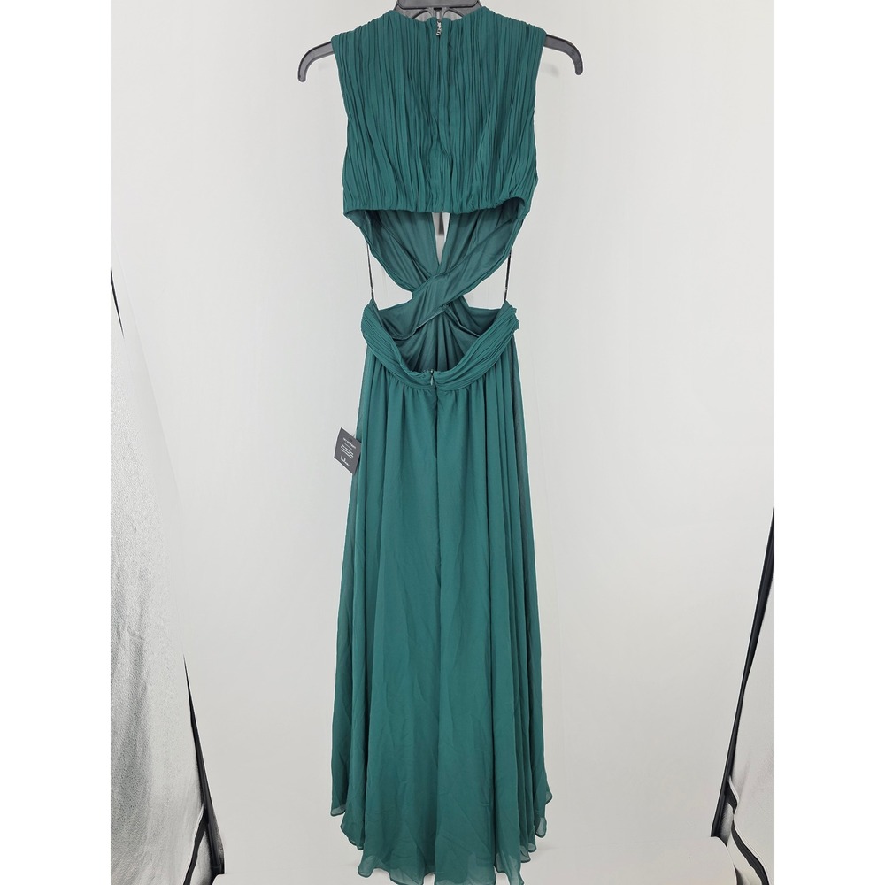 Lulus Vivid Imagination Emerald Green Cutout Maxi Dress Size Medium - Picture 11 of 11